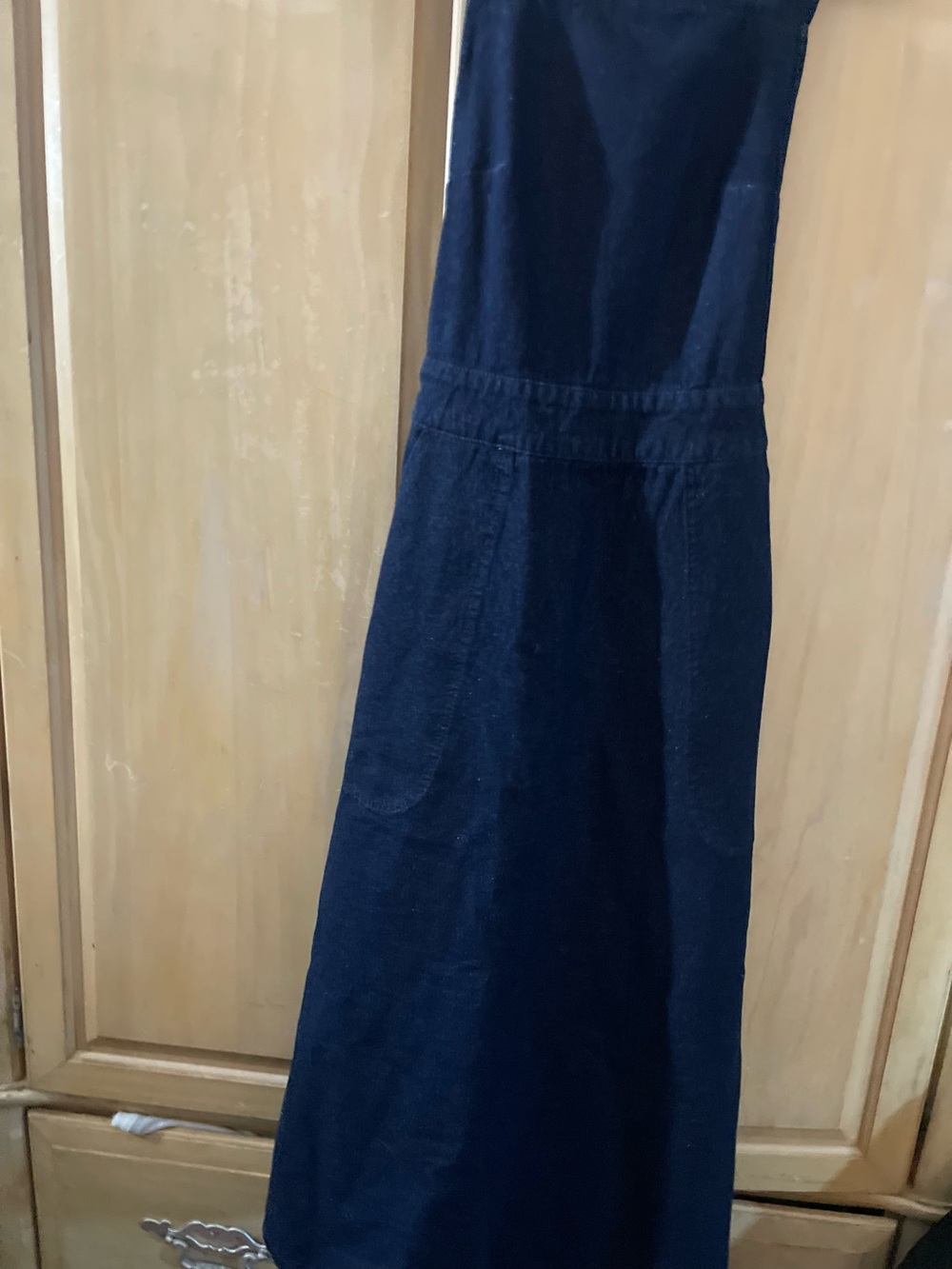 Free People Women Blue Indigo Denim Apron Dress New.